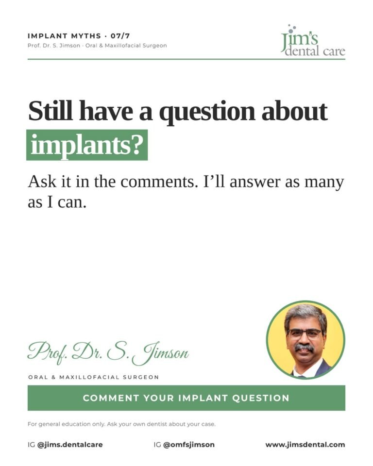 5 myths about dental implants, Jim's Dental Care Chennai
